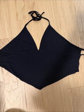 Urban Outfitters Black Tie-Back Halter Crop Top